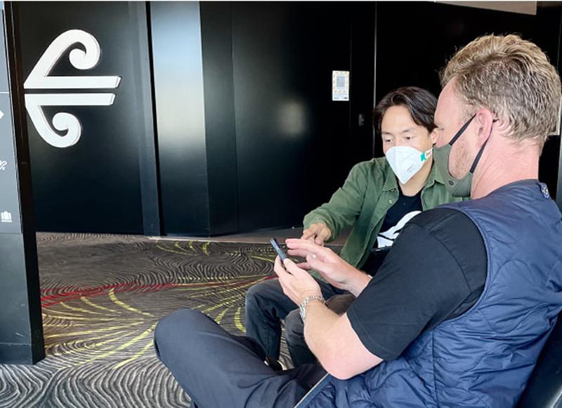 User testing at airport